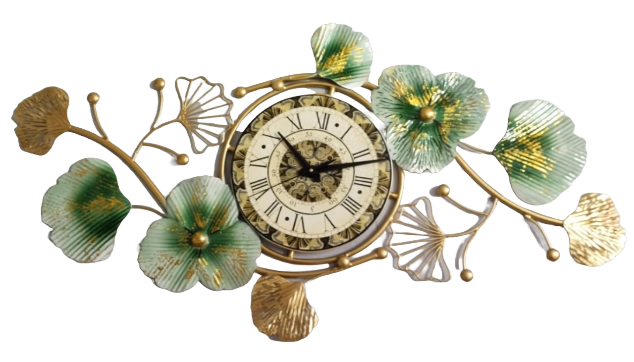 <span style="margin: 0px 0px 5px 0px; font-weight: 600;">R-2107</span><br />Clock Floral Wall-Art