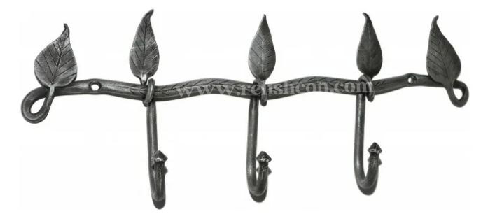 <span style="margin: 0px 0px 5px 0px; font-weight: 600;">R-3408</span><br />Hand Forged Leaf Hook Hanger